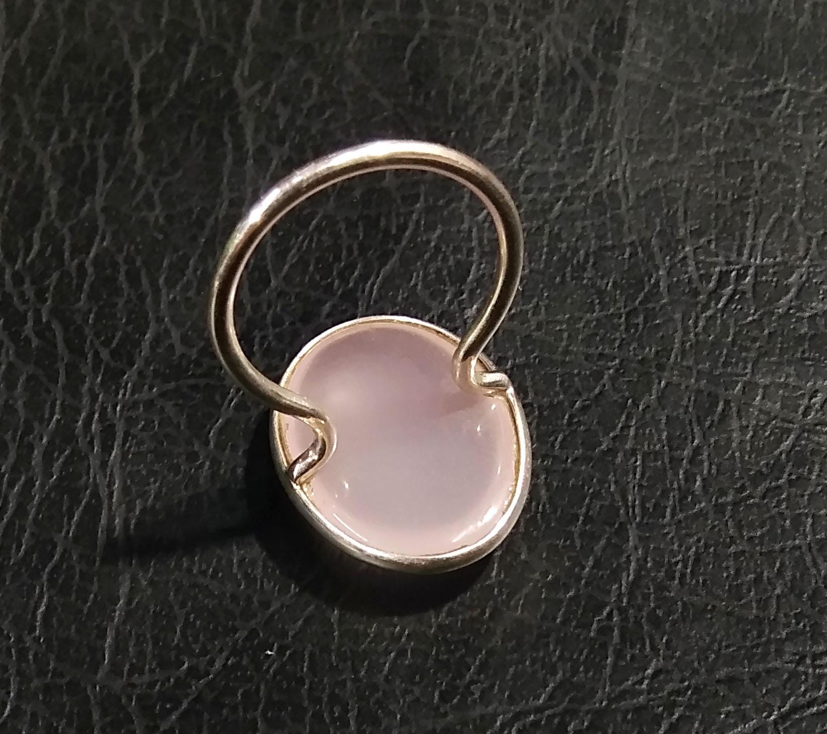 Rose Quartz  Gemstone Ring, 925 Sterling Silver Ring, Natural Rose Quartz Stone Size 21x16mm Handmade Statement Gift Birthday Ring